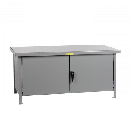 LITTLE GIANT Heavy-Duty Cabinet Workbench, 10,000 lbs., 36" x 72" Top, Center Shelf WWC23672